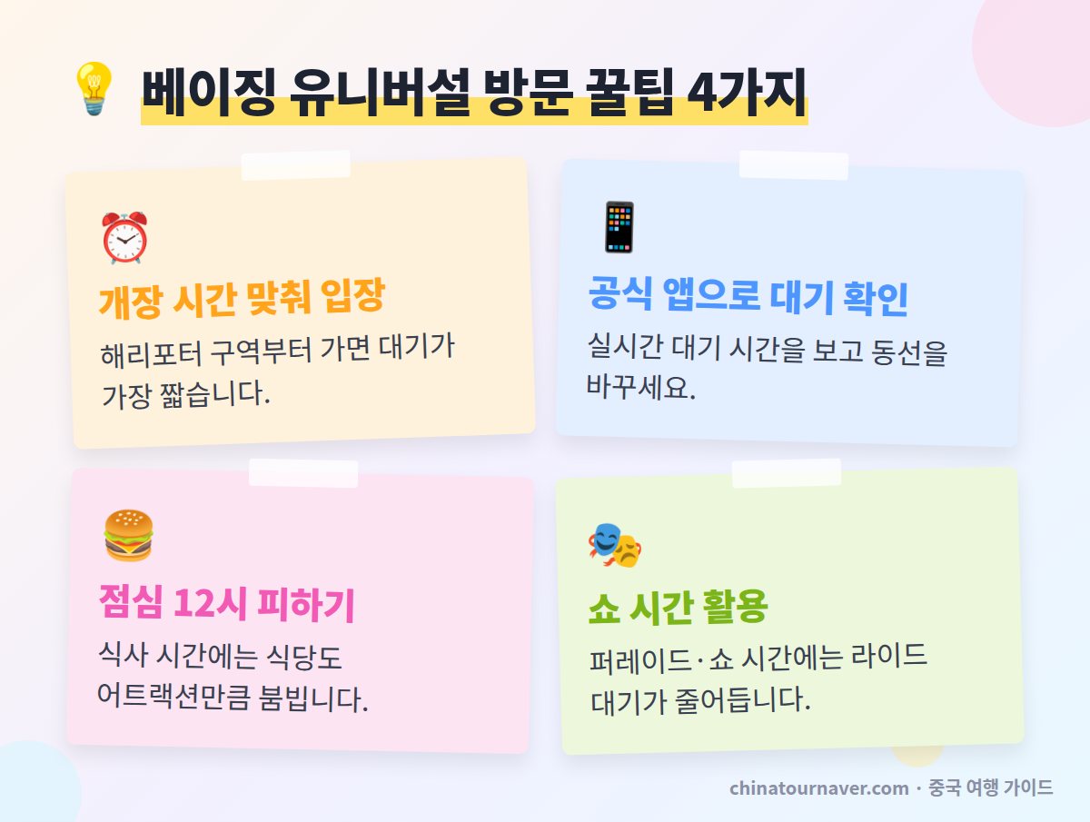 베이징 유니버설 스튜디오 꿀팁