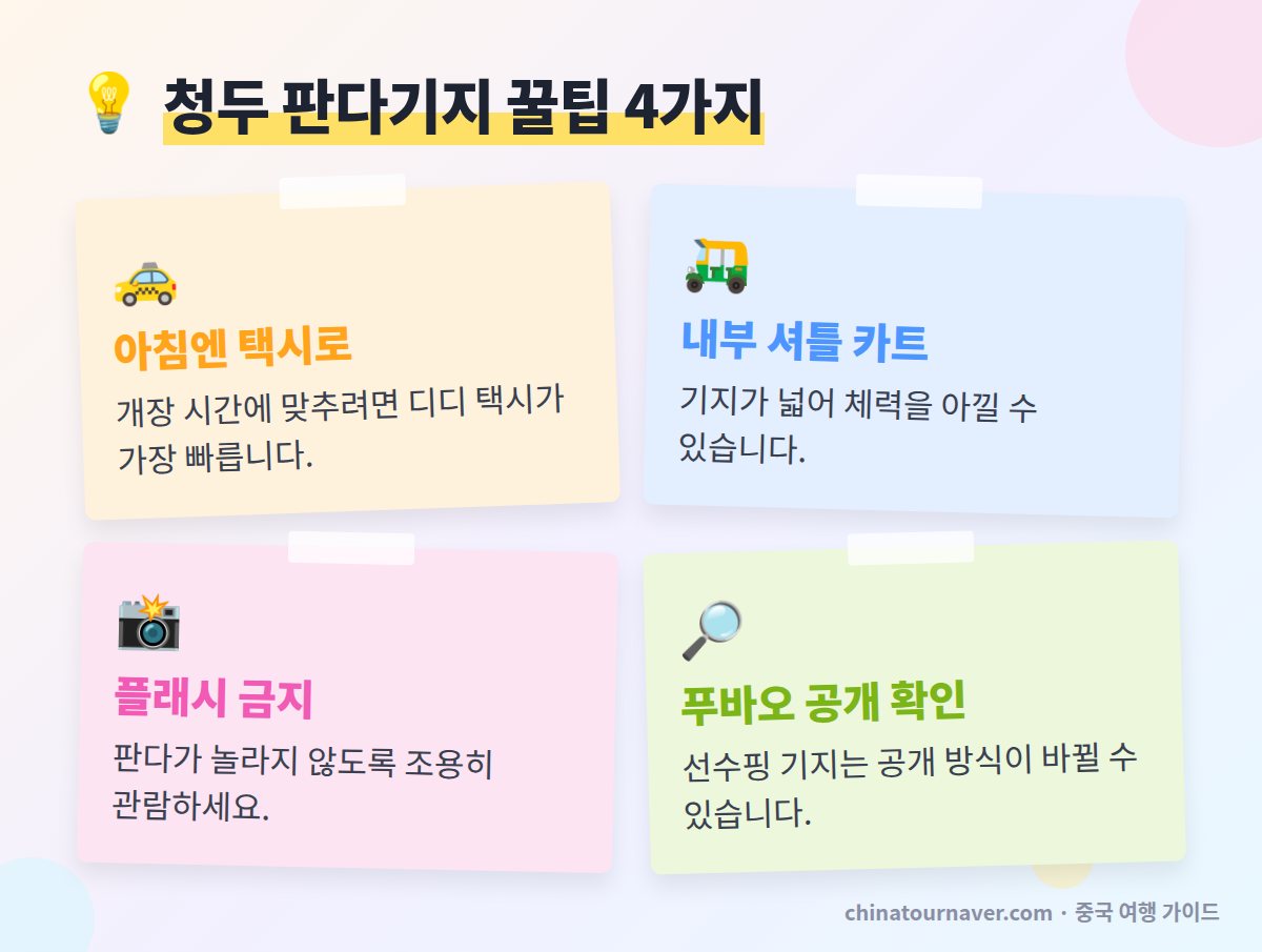 청두 판다기지 방문 꿀팁