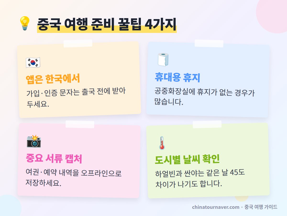 중국 여행 준비 꿀팁