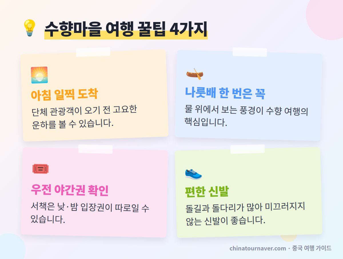 상하이 수향마을 여행 꿀팁